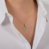 14K Diamond Celestial Necklace Zoe Lev Jewelry