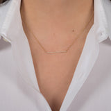 Diamond Bar Necklace SAMPLE SALE Zoe Lev Jewelry
