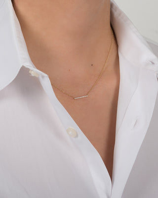 Small Diamond Bar Necklace