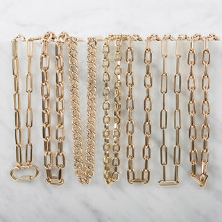 14k Gold Extra Large Paper Clip Chain Necklace