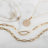 14K Diamond Celestial Necklace Zoe Lev Jewelry