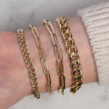14k Gold Extra Large Paper Clip Chain Bracelet Chains Zoe Lev Jewelry