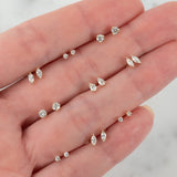 4 Prong Diamond Stud Earrings Zoe Lev Jewelry