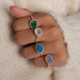Diamond Labradorite Ring Zoe Lev Jewelry