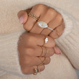 14k Gold Large X Ring Zoe Lev Jewelry