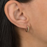 14K Gold Braided Huggie Earrings Hoops & Huggies Zoe Lev Jewelry