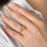 14k Gold Large Miami Cuban Link Ring Chains Zoe Lev Jewelry