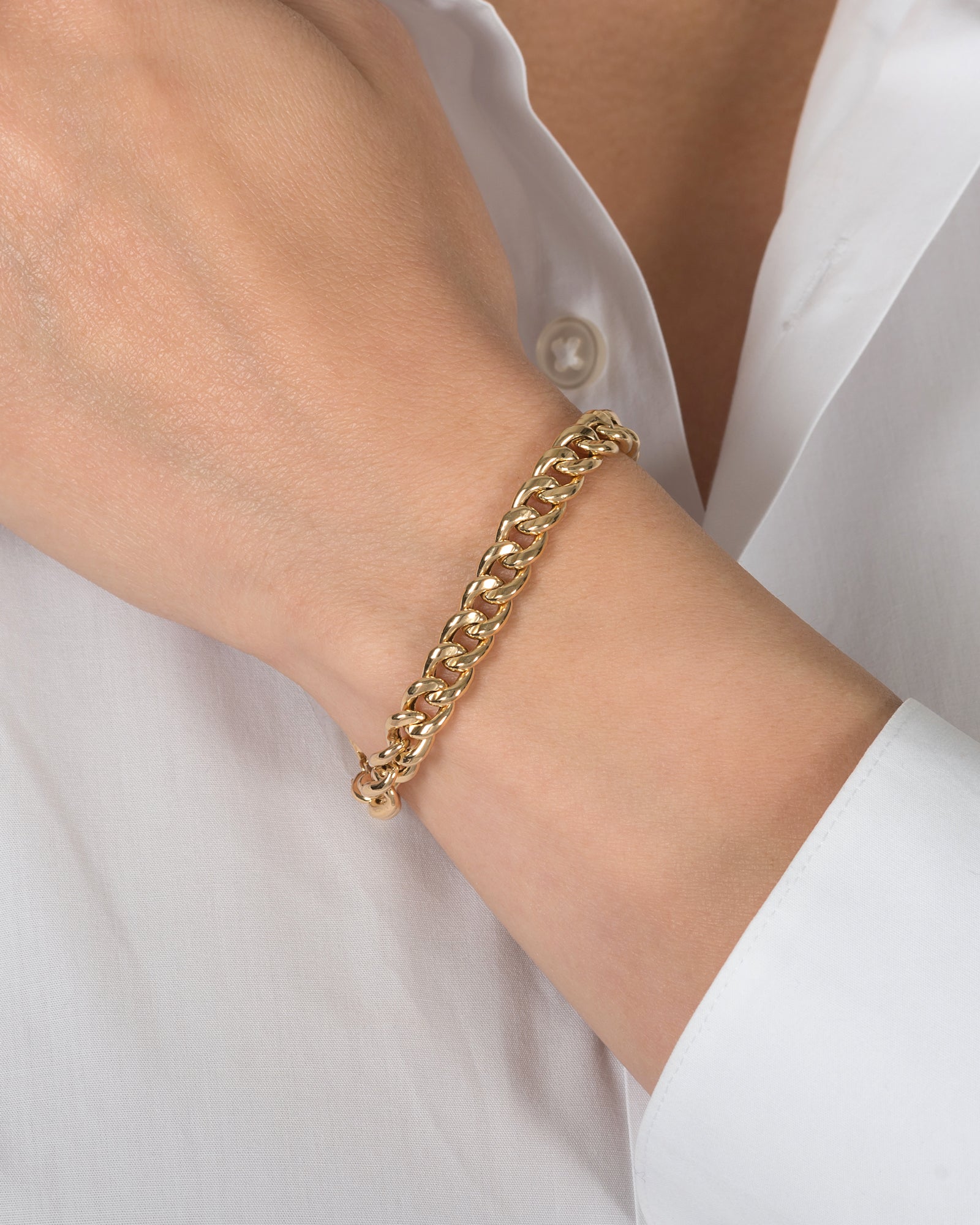 14k Gold Large Miami Cuban Bracelet Chains Zoe Lev Jewelry