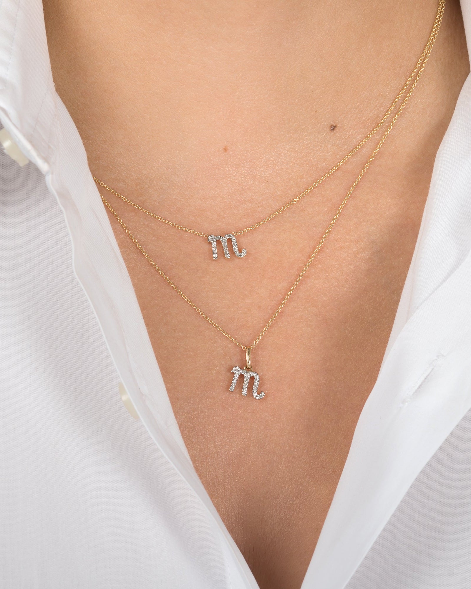 Diamond Zodiac Sign Pendant Personalized Zoe Lev Jewelry