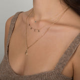 Diamond & Sapphire Evil Eye Necklace Zoe Lev Jewelry