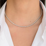 4 Prong Diamond Tennis Necklace Tennis Zoe Lev Jewelry