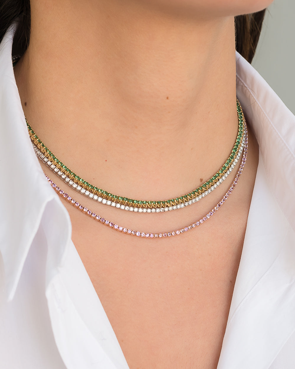Illusion Emerald Cut Diamond Choker | Designer Fine Jewelry by Sara  Weinstock