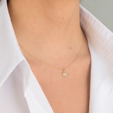 14k Gold Sun Necklace Zoe Lev Jewelry