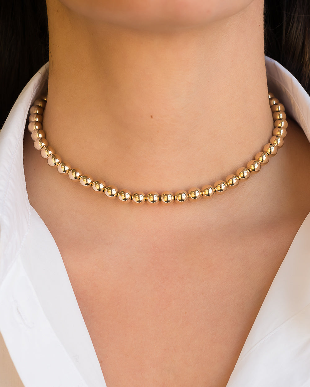 5mm Bead Necklace - Zoe Lev Jewelry