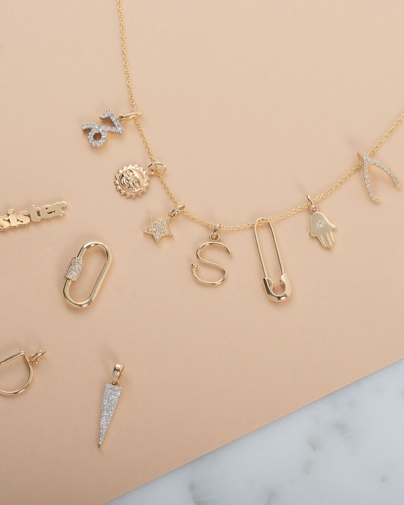 Diamond Zodiac Sign Pendant Personalized Zoe Lev Jewelry