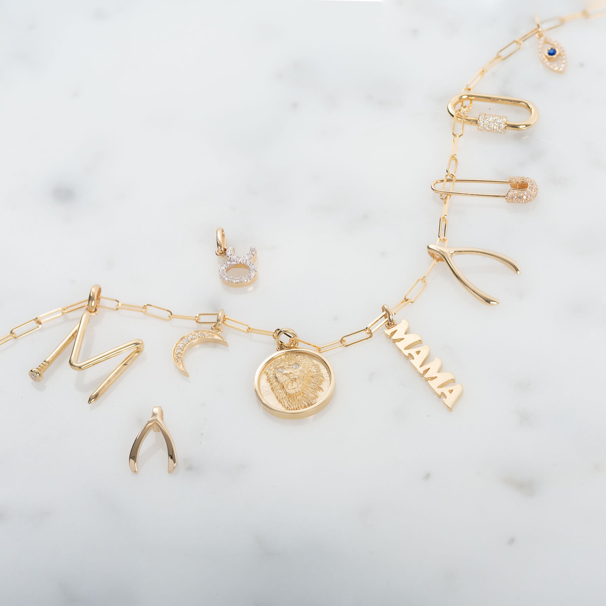 14k Gold and Diamond Lion Medallion Pendant - Zoe Lev Jewelry