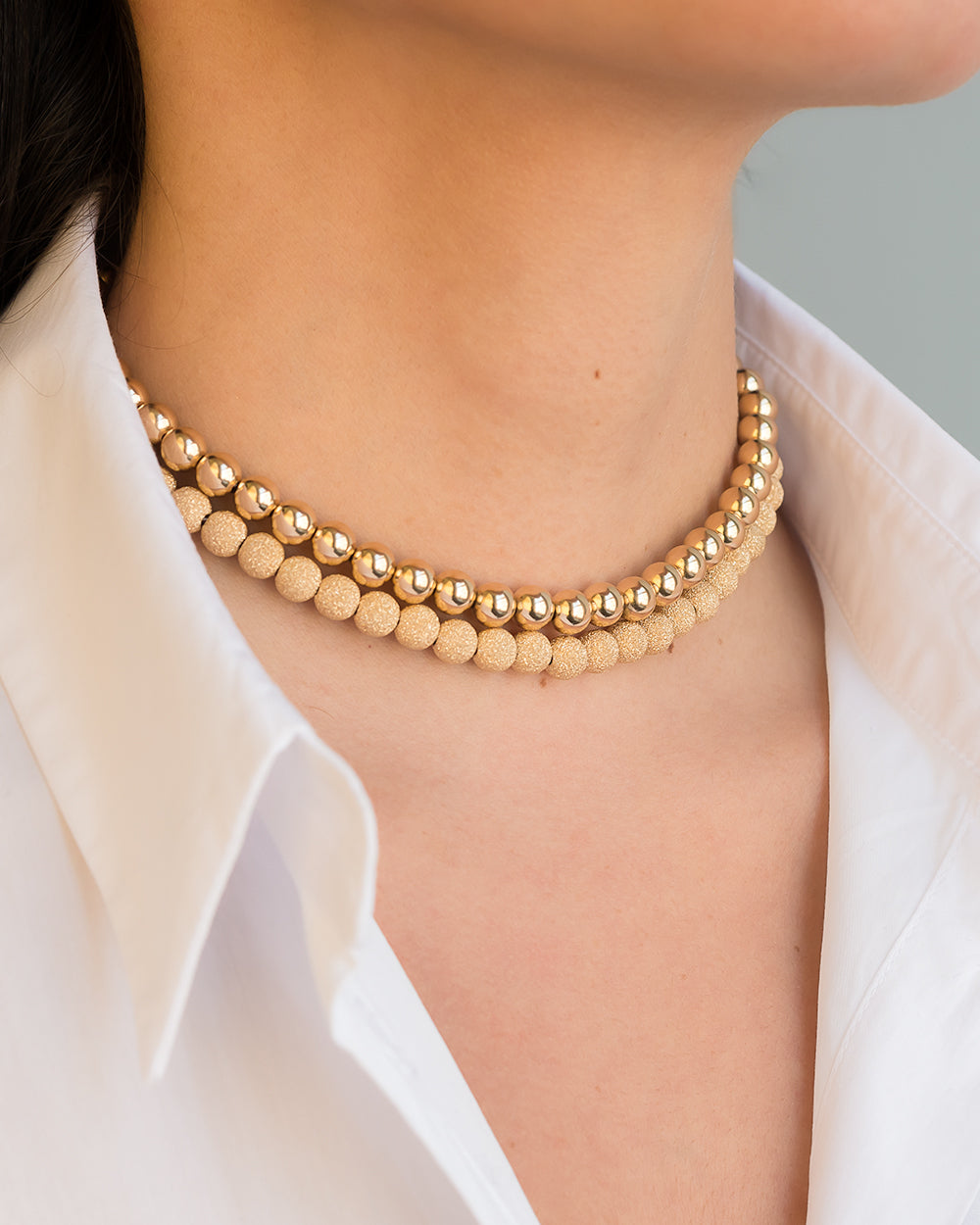 14k Gold Bead Necklace – Vivien Frank Designs