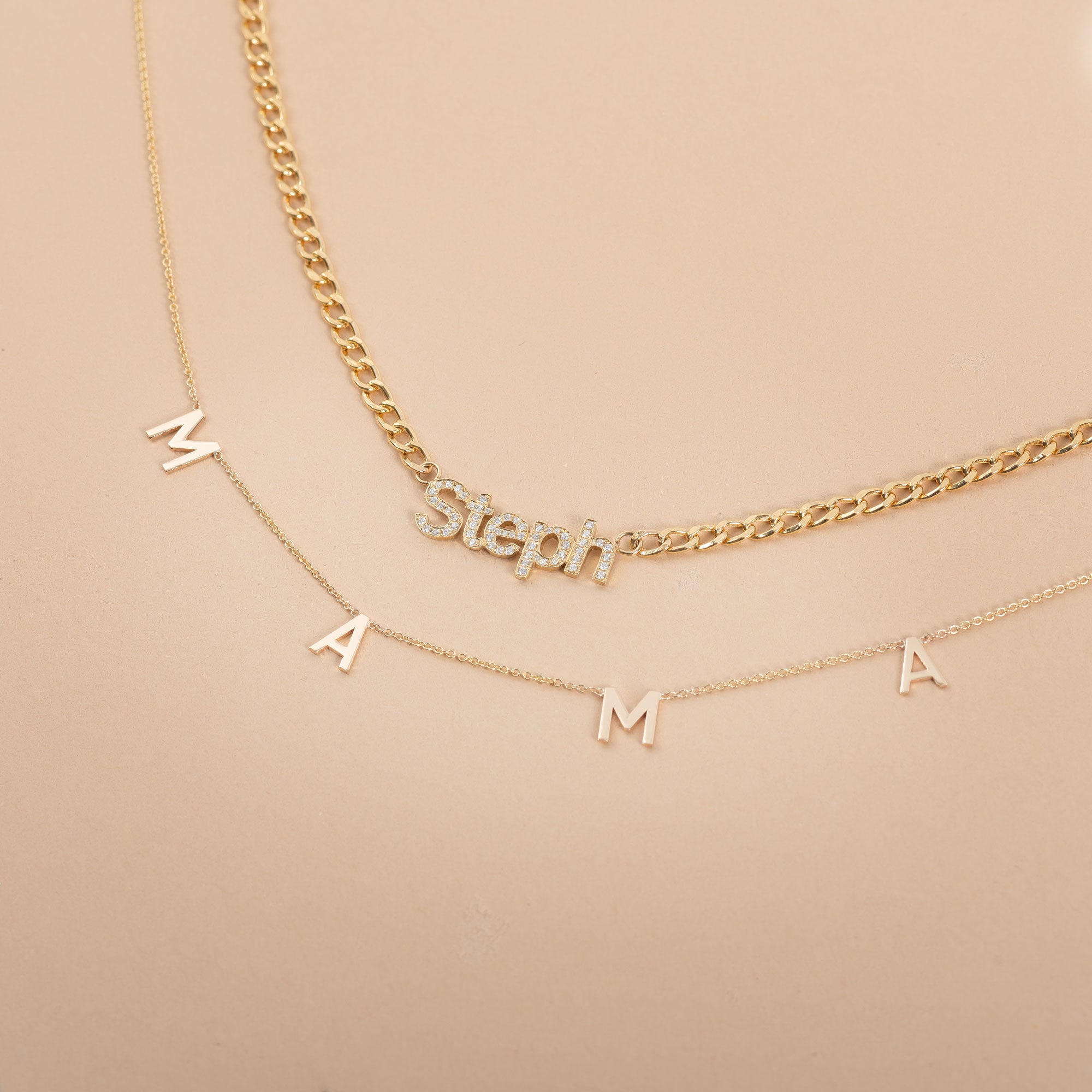 Cuban Link Diamond Name Choker Personalized Zoe Lev Jewelry