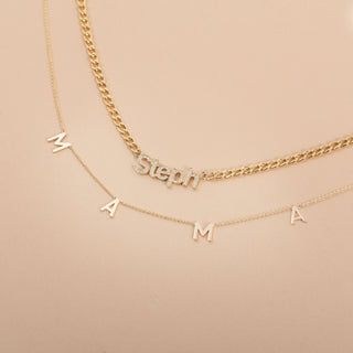 Cuban Link Diamond Name Choker