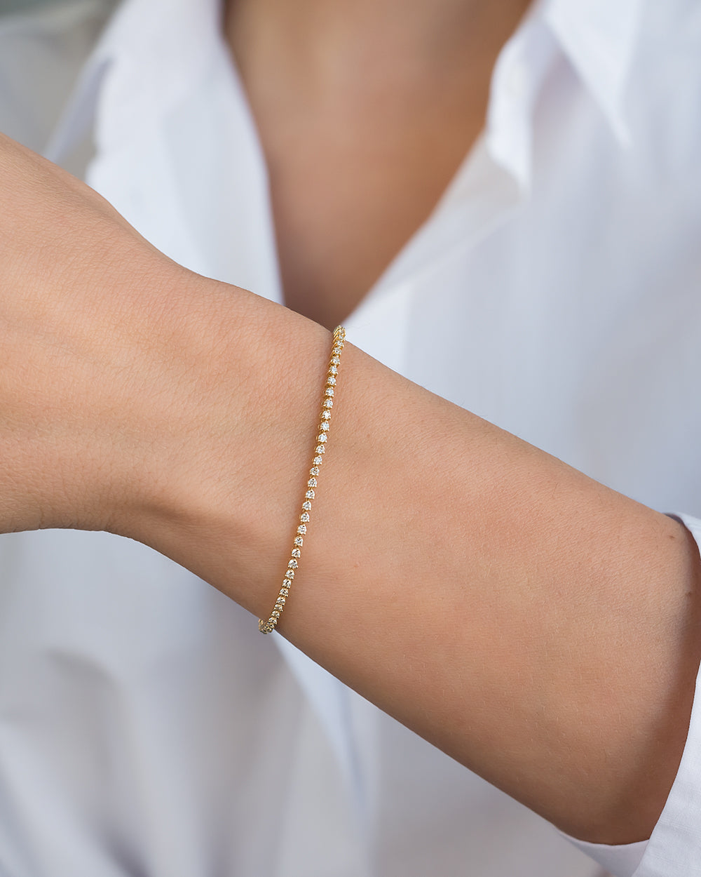 3 Prong Diamond Tennis Bracelet Zoe Lev Jewelry