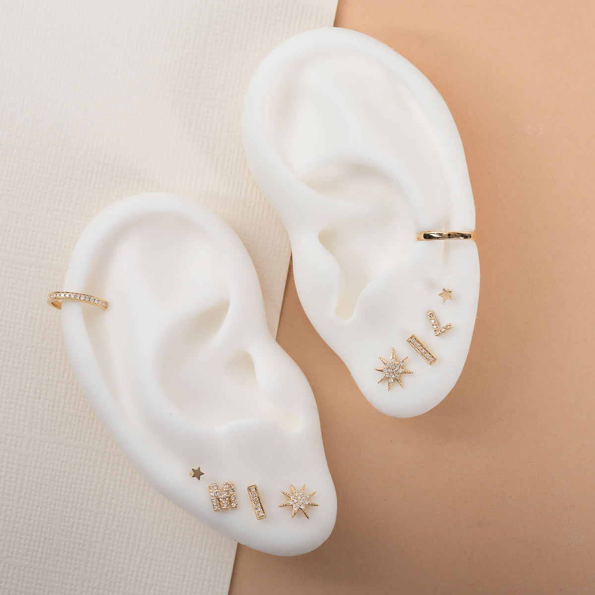 Diamond Sunburst Stud Earrings