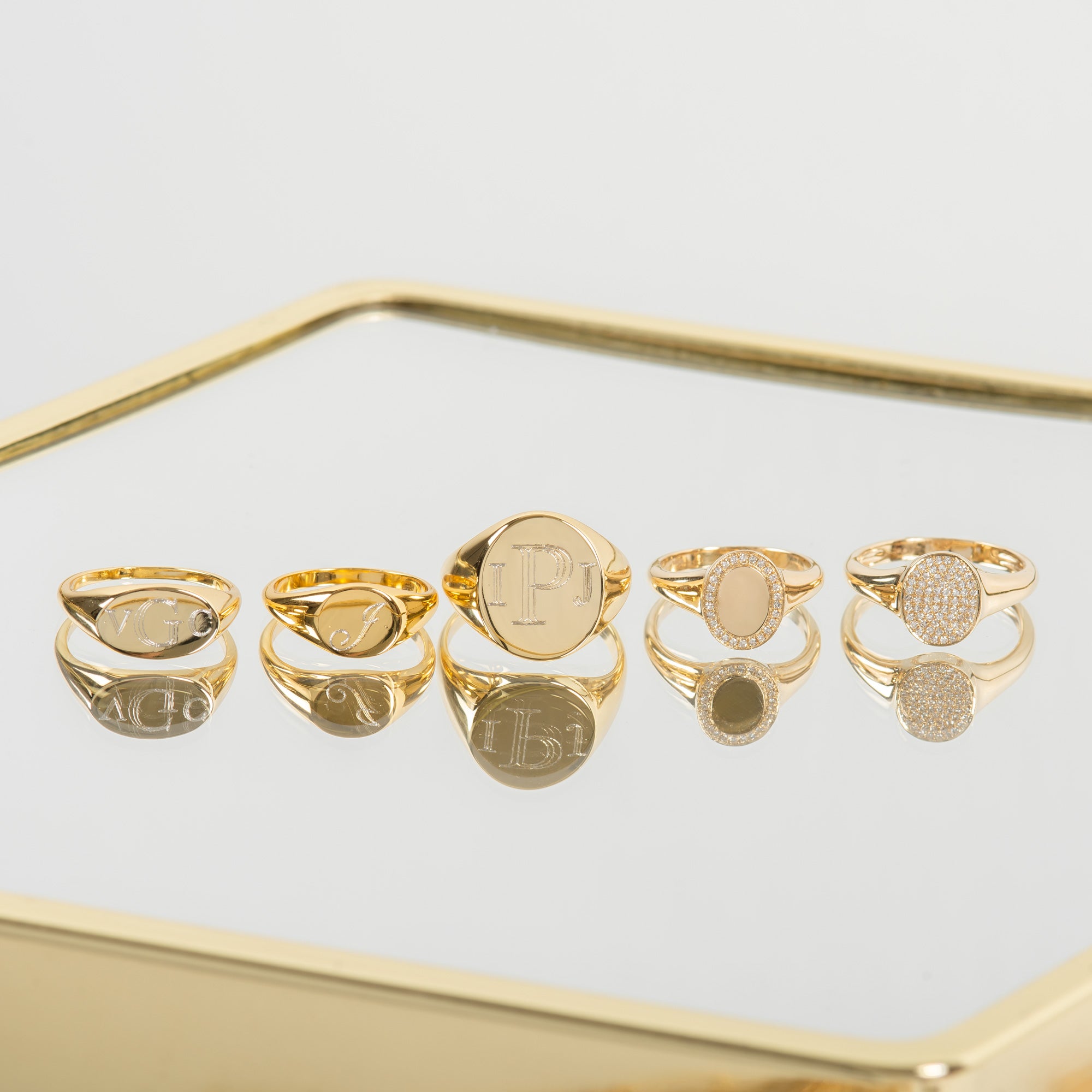 Pave Diamond Signet Ring Zoe Lev Jewelry