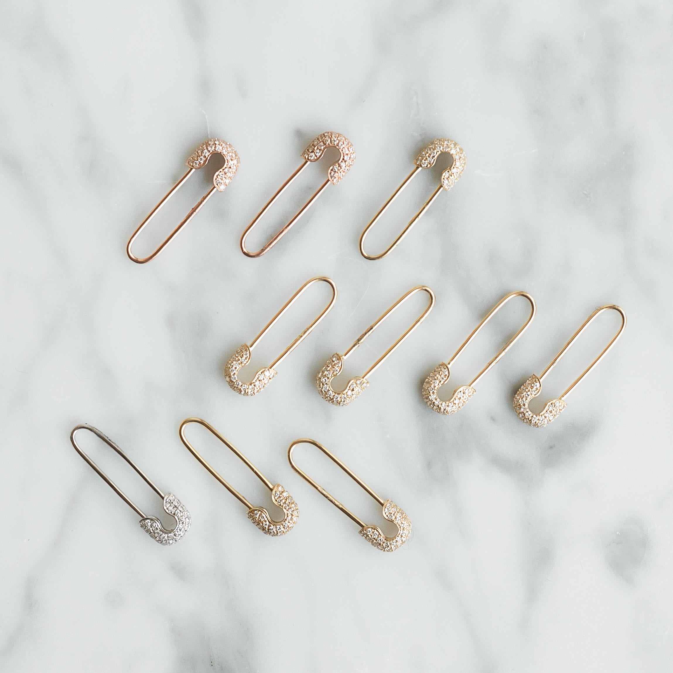 Diamond Safety Pin Pendant Zoe Lev Jewelry