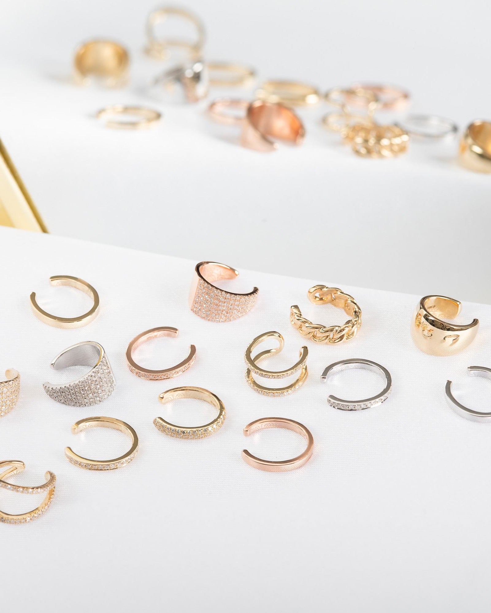 Double Row Diamond Ear Cuff Zoe Lev Jewelry