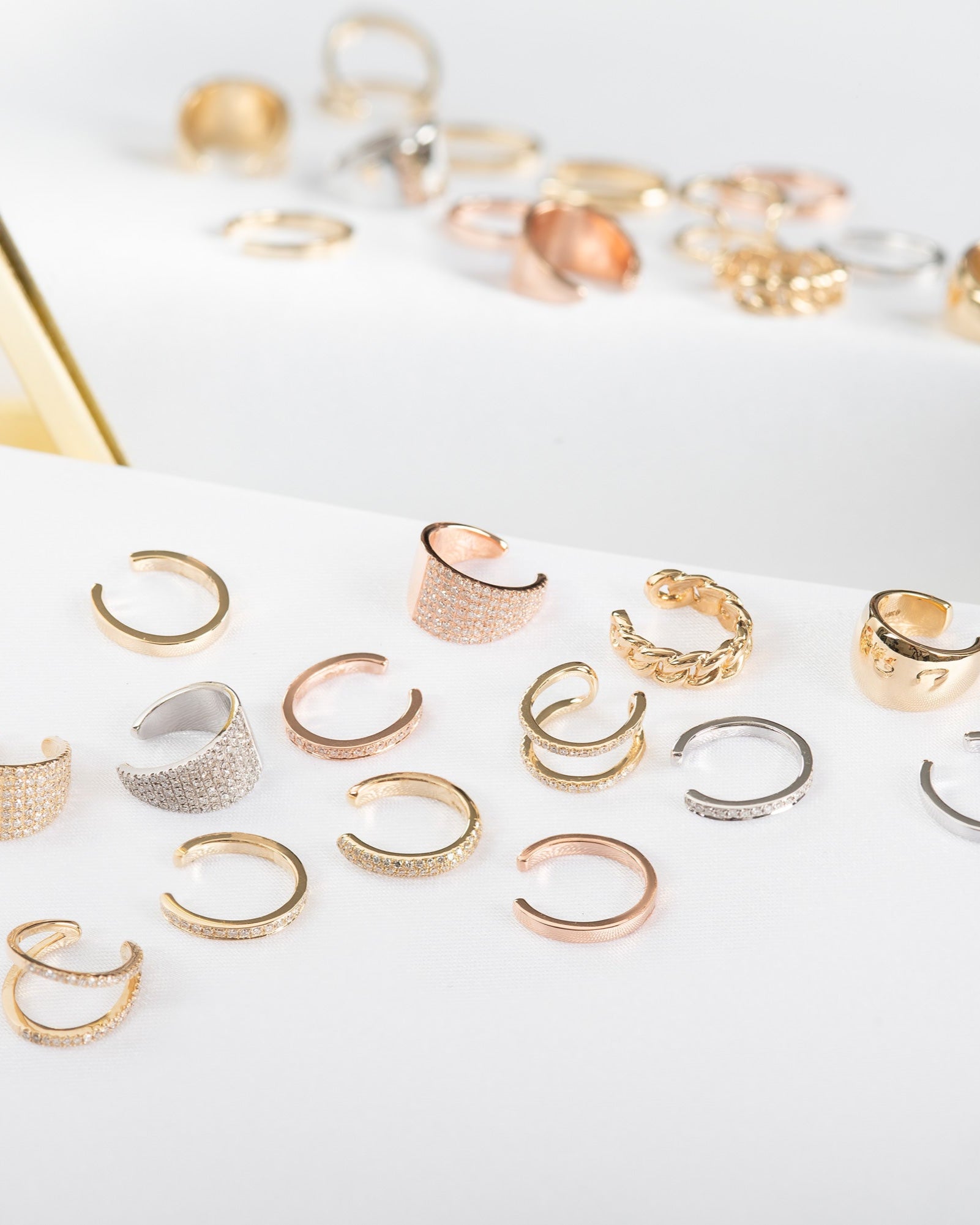 Double Diamond Ear Cuff Zoe Lev Jewelry