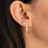 14k Gold Safety Pin Earring Zoe Lev Jewelry