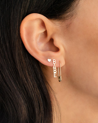 14k Gold Safety Pin Earring