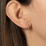 Diamond Split Huggie Earrings Hoops & Huggies Zoe Lev Jewelry