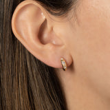 Diamond Domed Starburst Huggie Earrings Hoops & Huggies Zoe Lev Jewelry