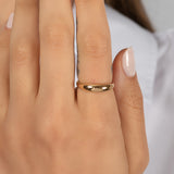 14k Gold Dome Band Ring Zoe Lev Jewelry