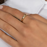 14k Gold Dome Band Ring Zoe Lev Jewelry