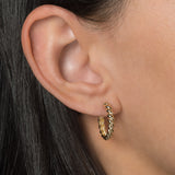 14K Gold Twist Huggie Earrings Hoops & Huggies Zoe Lev Jewelry