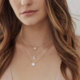 Diamond Moonstone Heart Necklace SAMPLE SALE Zoe Lev Jewelry