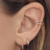 Double Diamond Ear Cuff Zoe Lev Jewelry