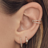 Diamond Bezel Hoop Earrings Hoops & Huggies Zoe Lev Jewelry