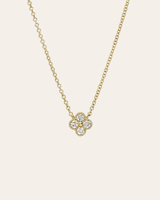 Large Diamond Clover Necklace