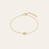 Mini Diamond Initial Bracelet Personalized Zoe Lev Jewelry