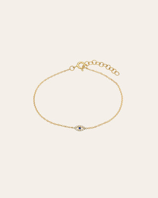 Tiny Diamond Evil Eye Anklet