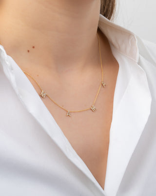 Mini Diamond Spaced MAMA Necklace