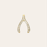 Mini Diamond Wishbone Pendant Zoe Lev Jewelry