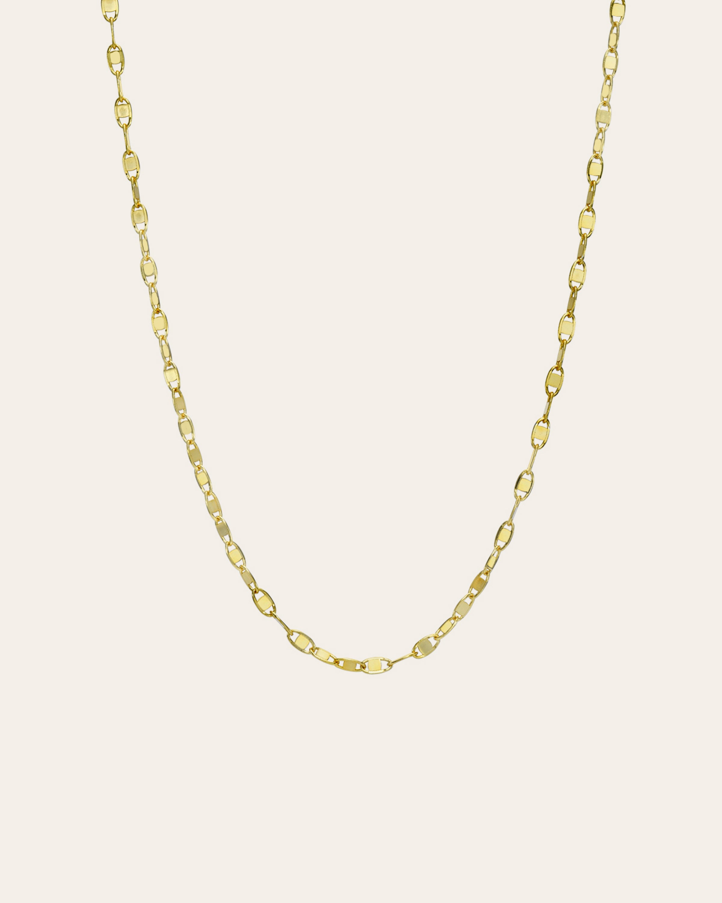 Mirror Chain Necklace Vermeil Zoe Lev Jewelry