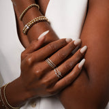 14k Yellow Gold Diamond Bezel Eternity Band SAMPLE SALE Zoe Lev Jewelry