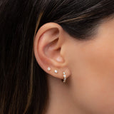 Multi Diamond Shape Huggies Hoops & Huggies Zoe Lev Jewelry