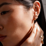 Multi Diamond Shape Huggies Hoops & Huggies Zoe Lev Jewelry