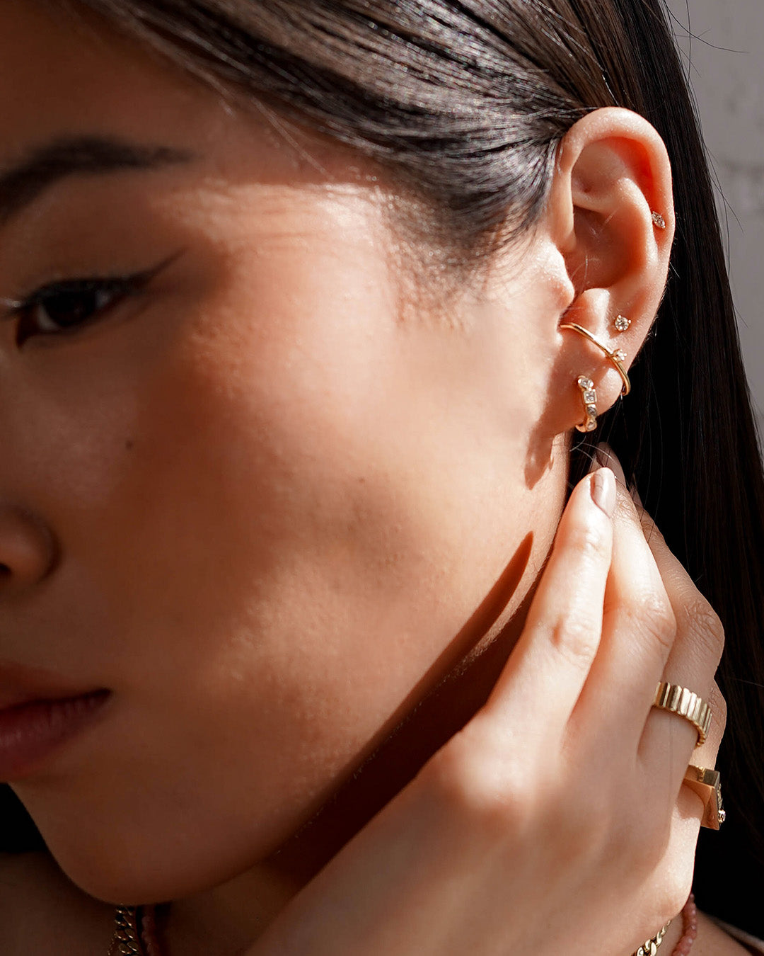 Buy 14k Gold Jewelry for Helix Piercing 14k Gold Tribal Earrings Online in  India  Etsy