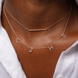 Diamond Bar Necklace SAMPLE SALE Zoe Lev Jewelry